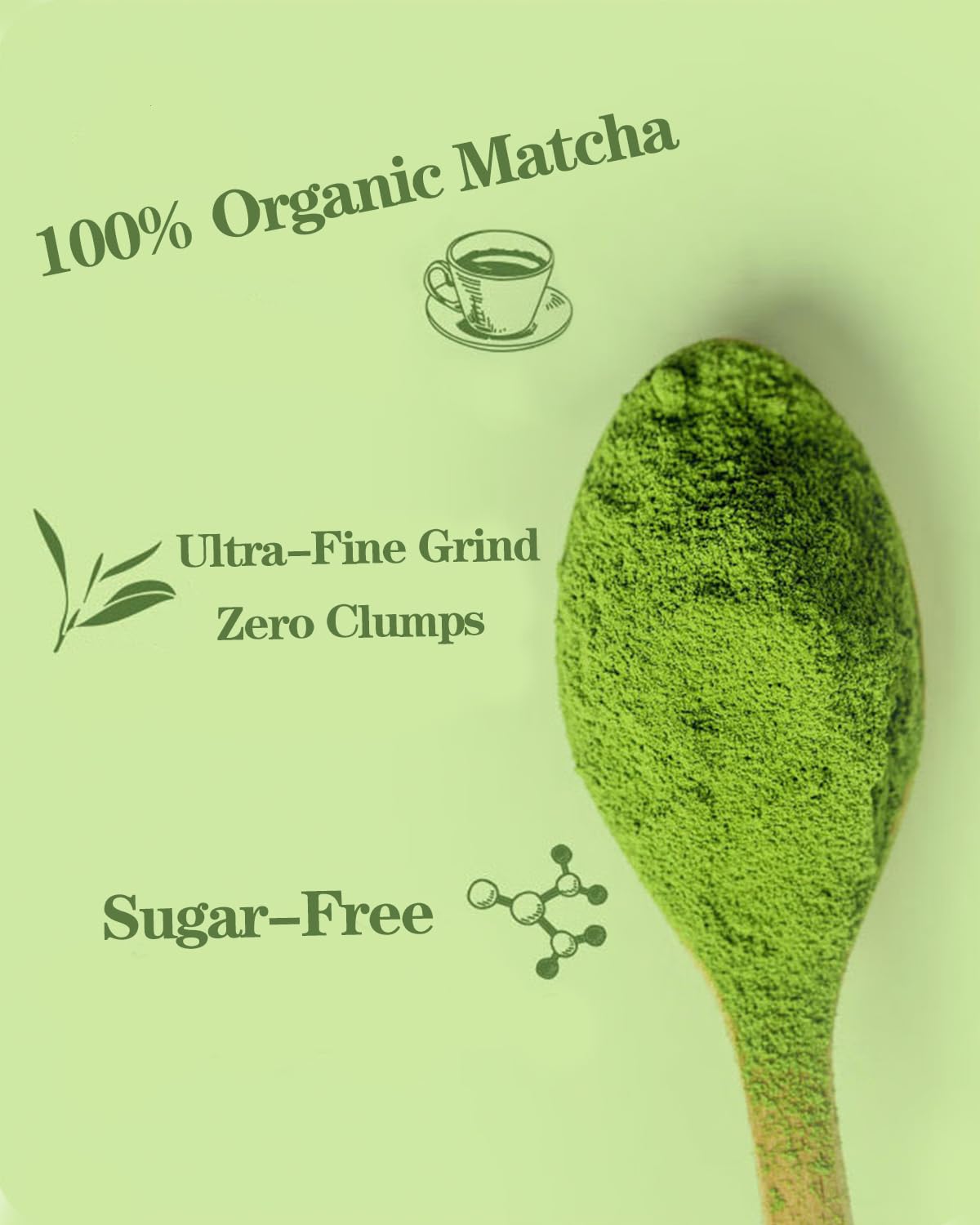 TEAENVOY Matcha Organic Culinary Grade - Sugar-Free Daily Matcha Green Tea Powder USDA AIB Certified - Matcha for — view 2