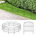OUSHENG Small Decorative Garden Fence, 10ft (L) x 16.5in (H) Fencing, Rustproof Metal Wire Panel Border Animal Barrier for Dog, Flower Plant Edging for Yard Backyard Outdoor, Arched