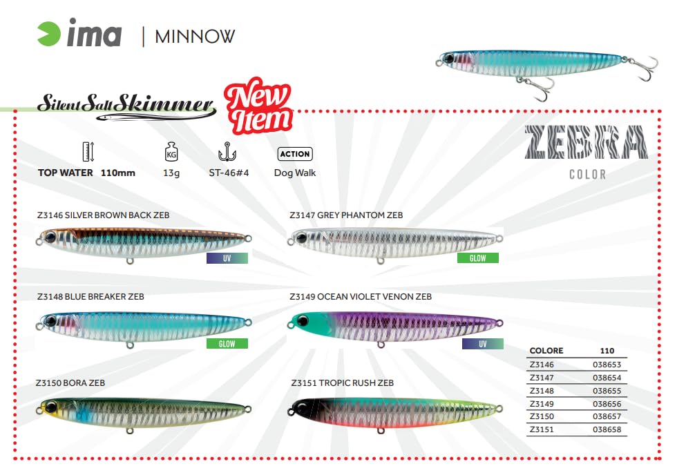 Silent Salt Skimmer IMA Z3150 Marlin Blue leurre surface
