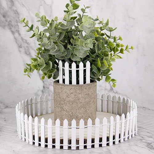 Miniatura 5 de Prsildan Valla de jardín de hadas en miniatura de 40 pulgadas, mini adorno de madera para casa de muñecas