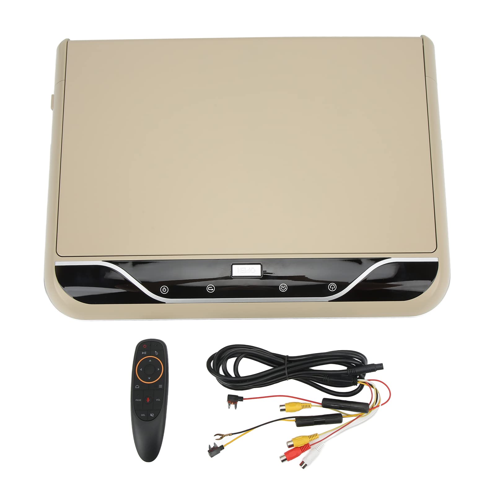 Reproductor Aéreo de Coche de 19 Pulgadas, Pantalla Táctil de Alta Definición, Monitor Abatible hacia Abajo para Montaje en Techo de Coche, Multifunción para Android 9,0