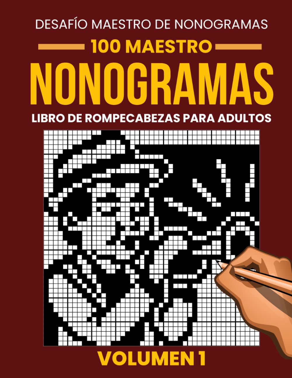 Libro de Nonogramas para Adultos – Volumen 1: 100 Nonogramas Desafiantes | Cuadrículas Grandes de 35×35 a 50×50 | Rompecabezas de Lógica Japonesa (Picross, Hanjie y Griddlers)