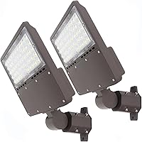 2-Pack WHLED 100W LED Parking Lot Lights Dusk to Dawn Photocell, Slipfitter & Wall Mount, 14000LM 5000K Daylight ETL Outdoor Flood Lights 100-277V
