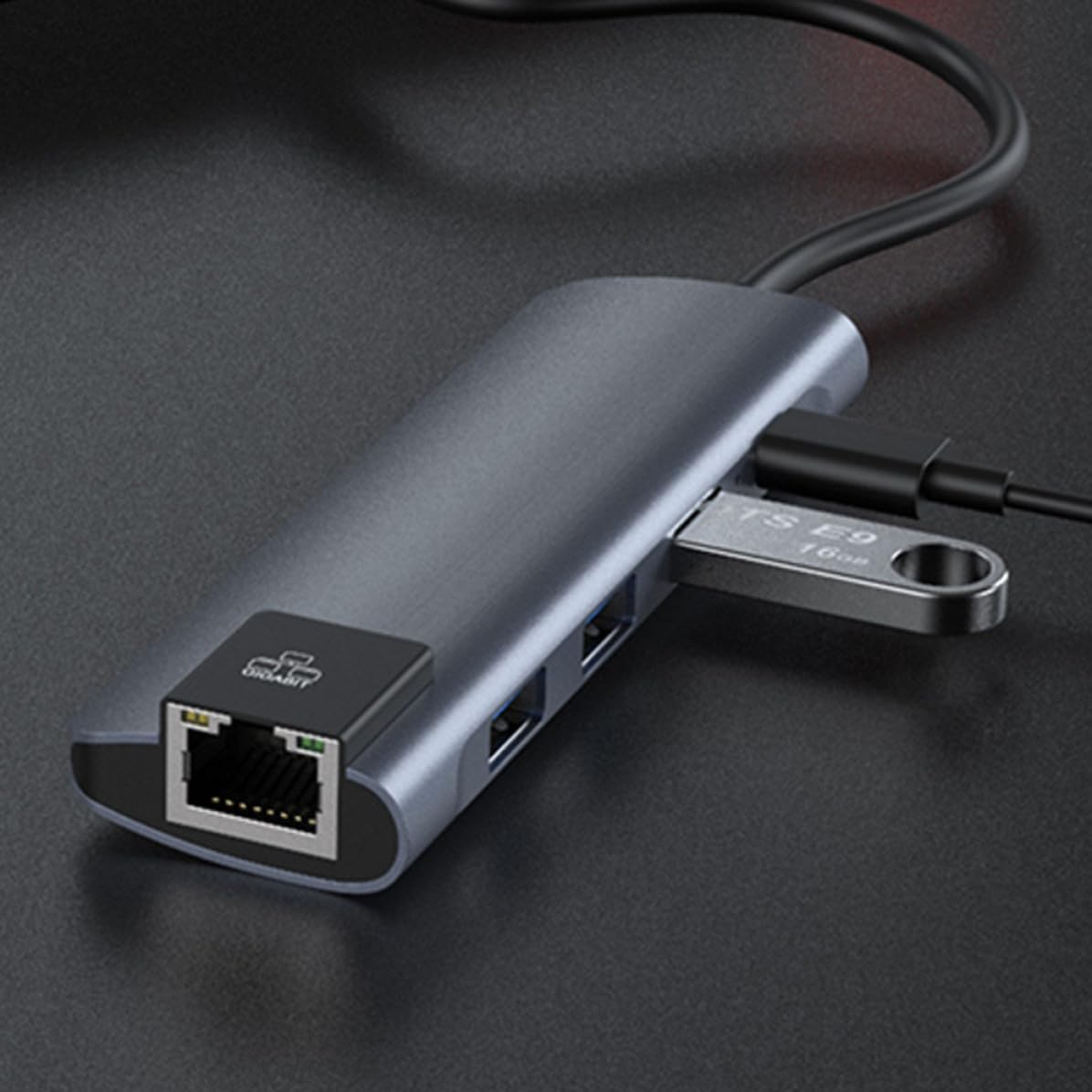 Hub Type-c 5 in 1 in Metallo con Ricarica Pd3.0, Porte USB 3.0