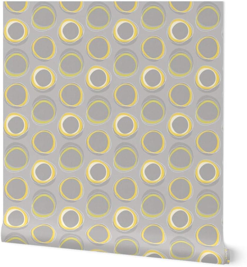 Spoonflower Peel And Stick Removable Wallpaper - Geometric Mid Century Modern Bird & Rocket Print, Self-Adhesive Wallpaper Roll 24in X 144in