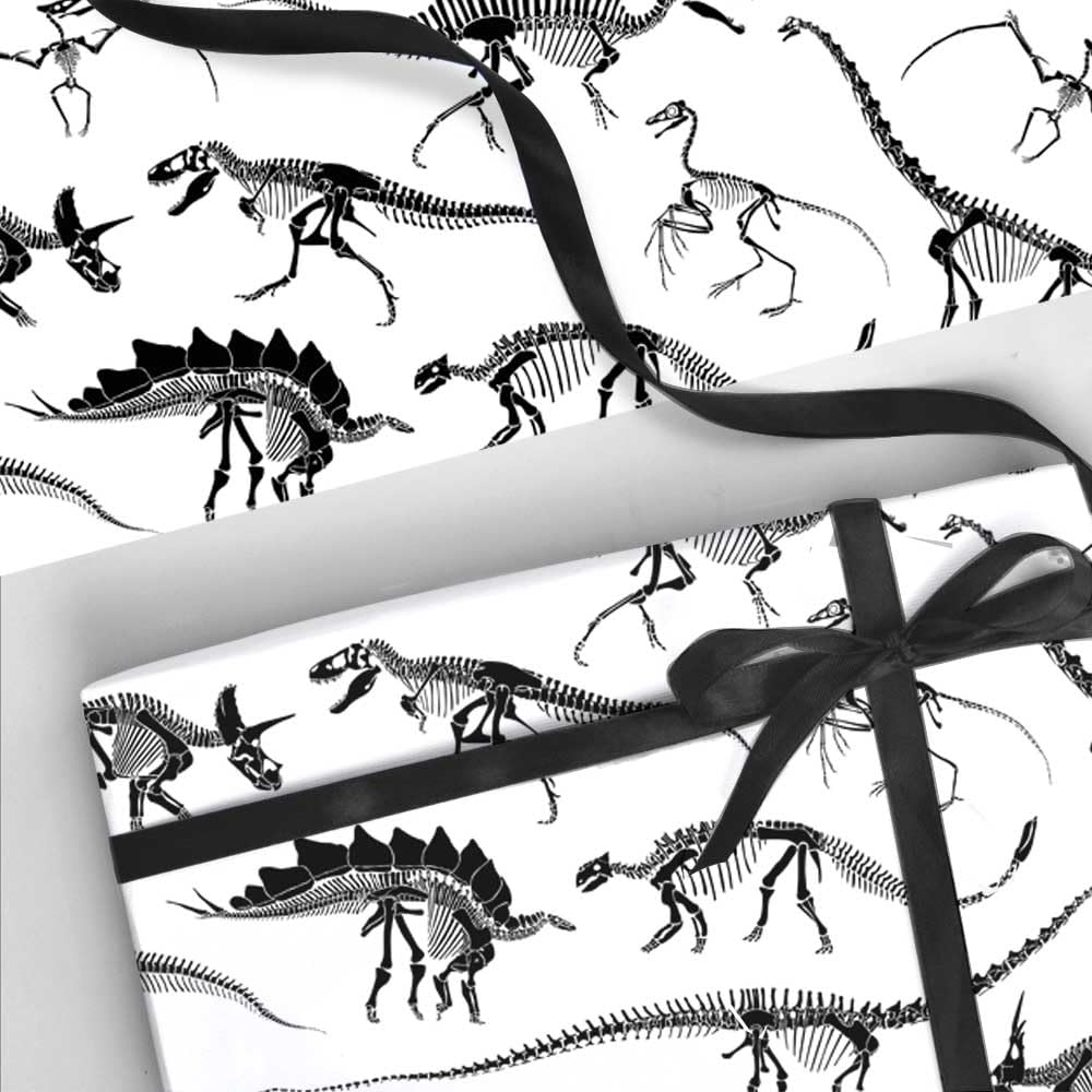 Dinosaur Fossils Wrapping Paper 5 x Gift Wrap Sheets