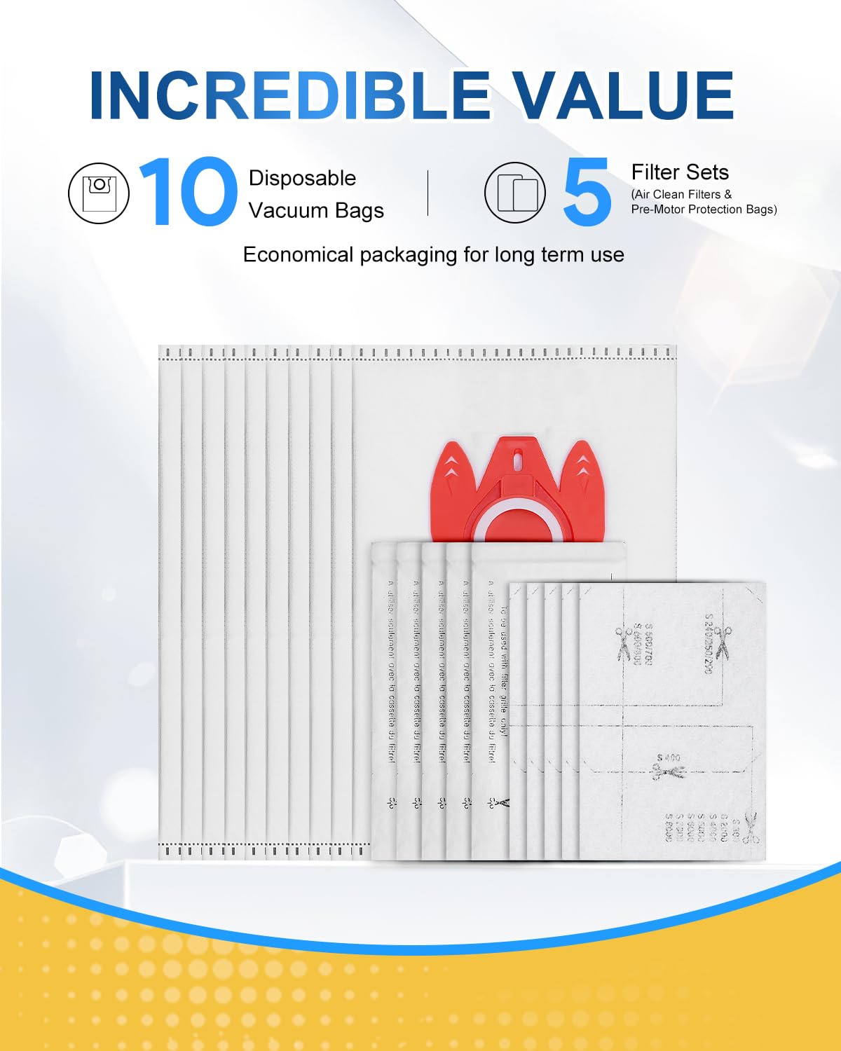 KEEPOW 10 sacchetti per aspirapolvere FJM per aspirapolvere Miele