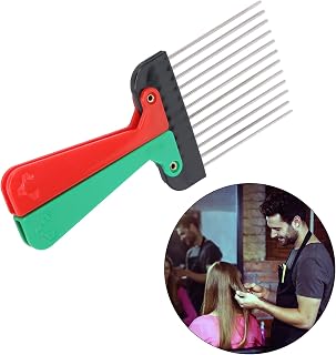 Pente, acessório de pentear para salão de cabeleireiro portátil Pente de pentear acessório de cabelo de metal para salão de beleza para casa para viagens