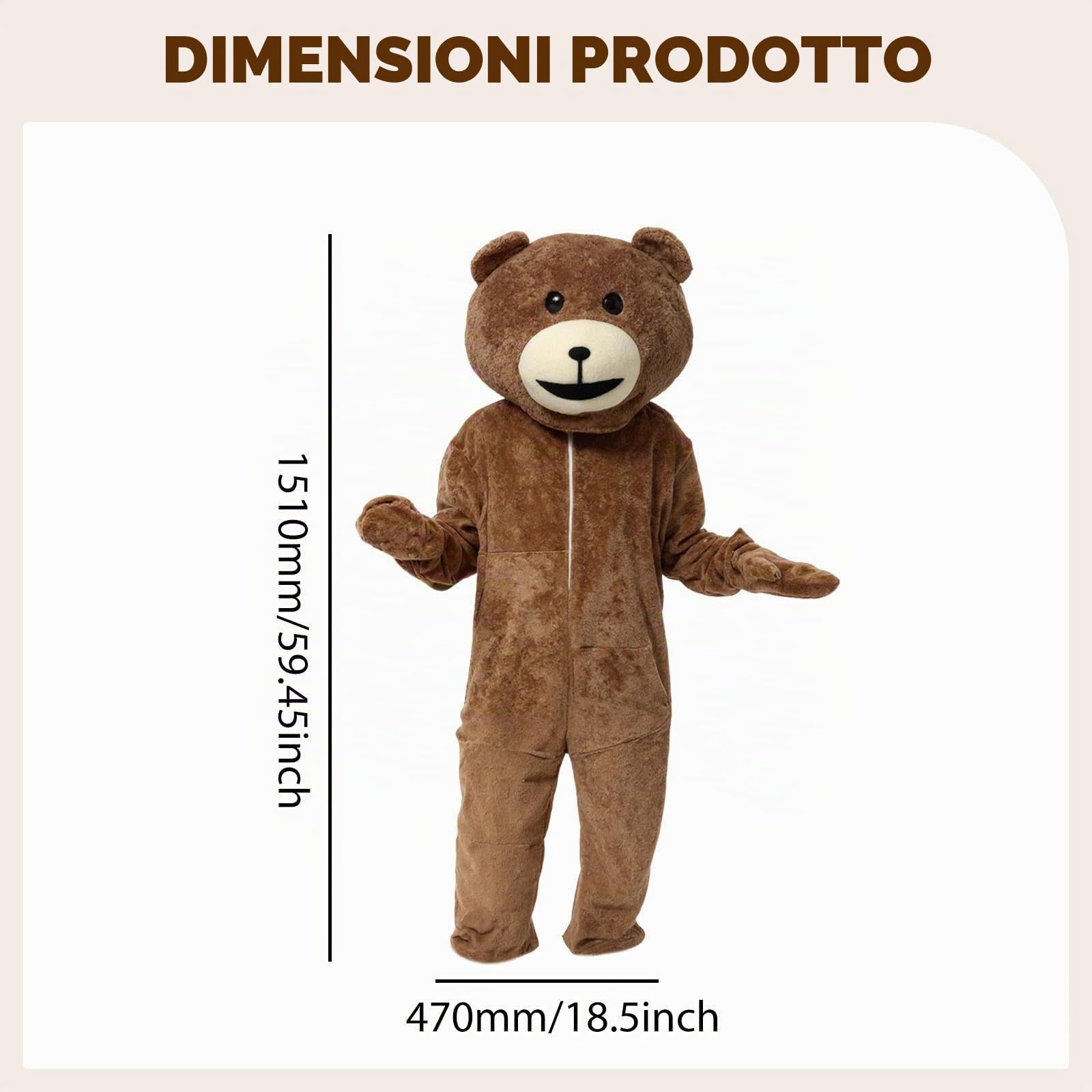 Costume Da Orso, Accessorio per Feste, Promozioni Aziendali E Feste in Maschera