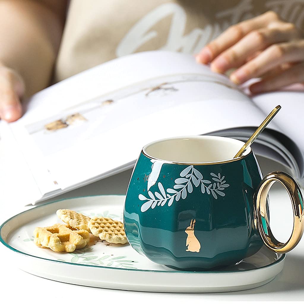 Persönliche Kaffeebecher, Porzellantassen- und Untertassen-Set, Kaffeetassen mit Geschenkbox, 380 ml for Kaffeespezialitäten, Latte, Café-Mokka und Tee, Geschenkset for Männer, Frauen, Vater, Mutter (