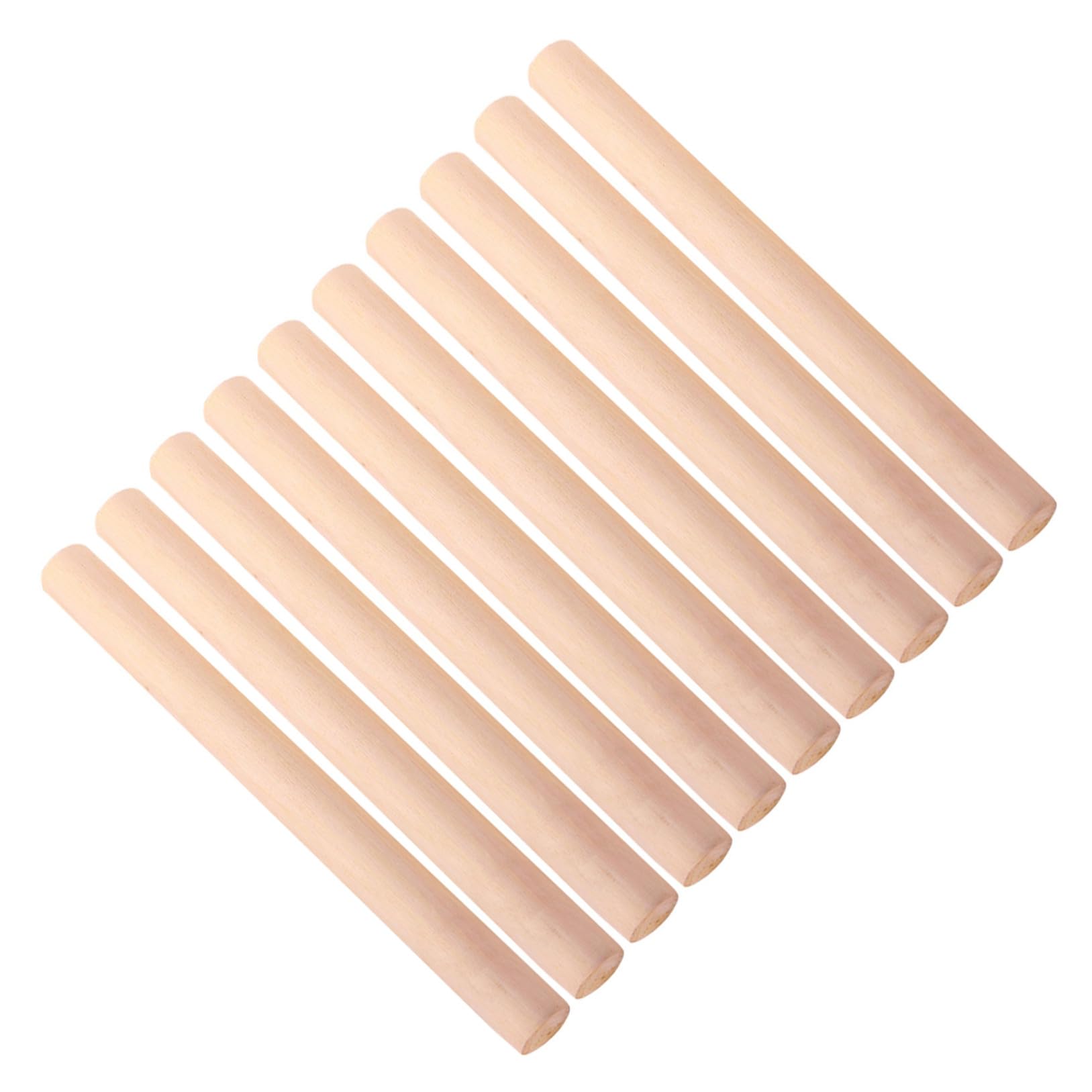 TOYANDONA Mattarello in Legno 10 Pezzi per Gnocchi e Pasta, Bastoncini per Stendere la Pasta Antiaderenti, Strumento di Cottura Adatto per Famiglie e Pasticcerie