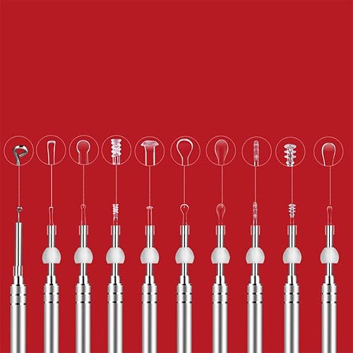 Miniatura 4 de Kit de 22 piezas de palillos de oreja para cualquier otoscopio de luces LED de 0.154 in, accesorios de cuchara de oído para otoscopio inalámbrico de