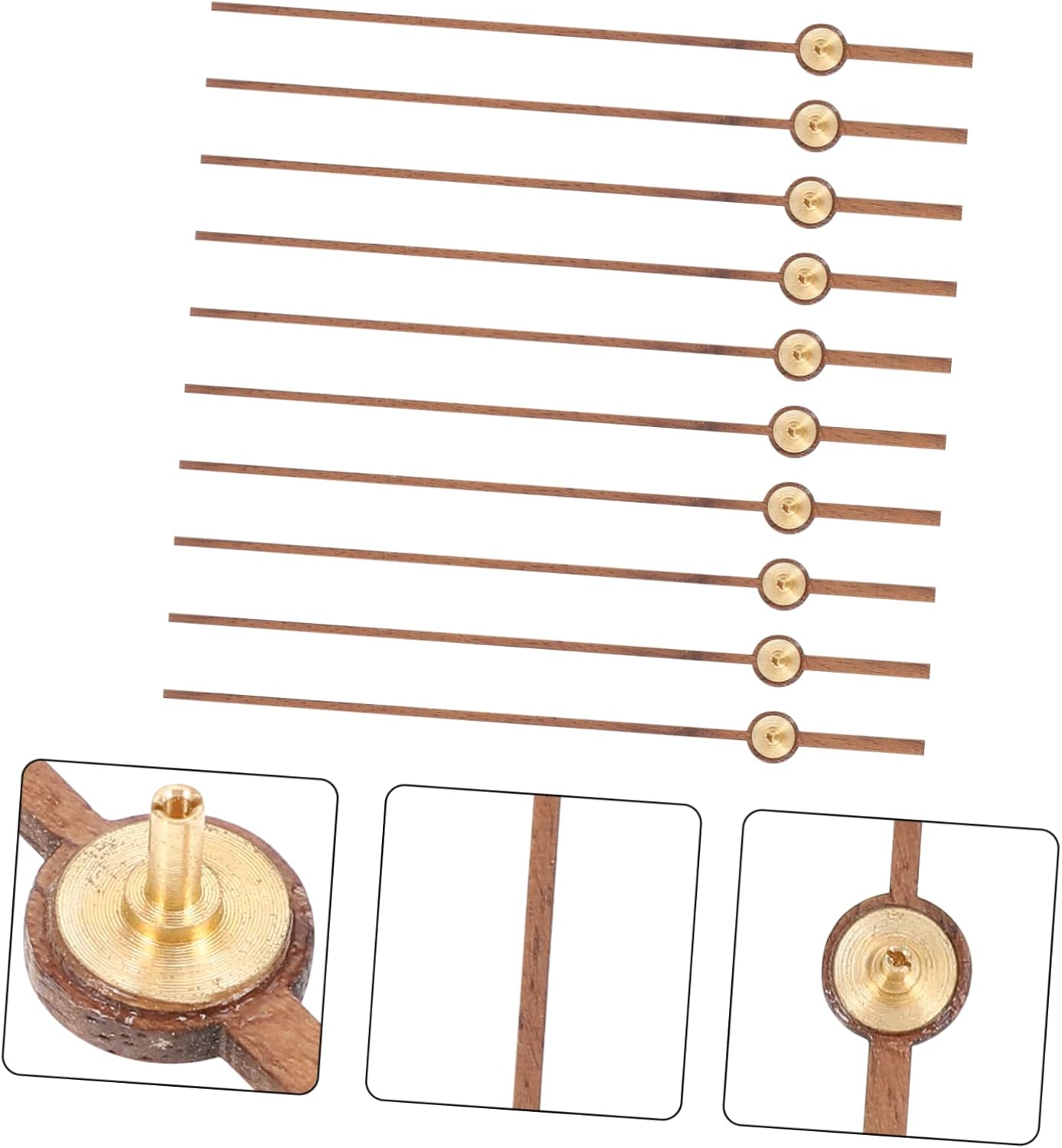 10pcs Wooden Second Hands Clockwork Hands for DIY Clocks Wood Second Needles Clock Accessories Replacement Parts