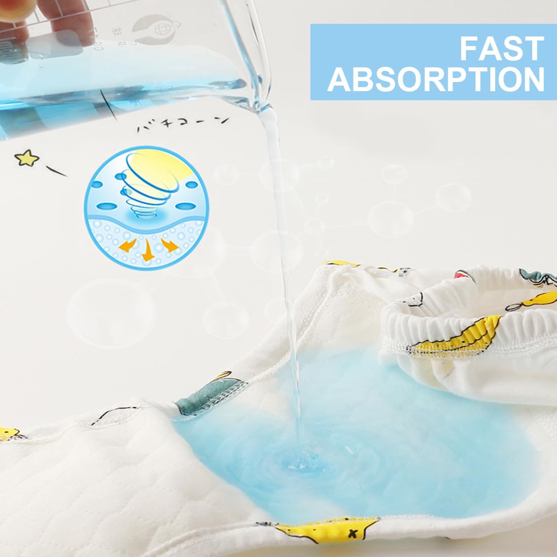 3 Pezzi Mutandine di Apprendimento, Pantaloni da Vasino, Mutandine di Apprendimento Bimbi Bambini Cotone Assorbente Impermeabile, per Bambini