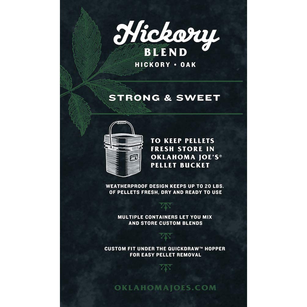 Oklahoma Joe's 2778406DP 100% All-Natural Hardwood Hickory Wood Pellets, (20 lb. Bag), Brown