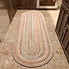 Super Area Rugs Roxbury American Made Braided Rug for Indoor Outdoor Spaces Straw BeigeNatural Multi 2 X 4 Oval Runner