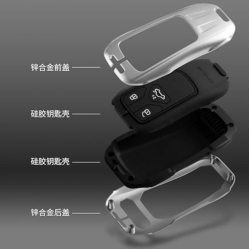Miniatura 6 de Carcasa protectora de llave remota para coche, aleación de zinc, para Audi A6 A7 A8 E-tron Q5 Q7 Q8 C8 D5