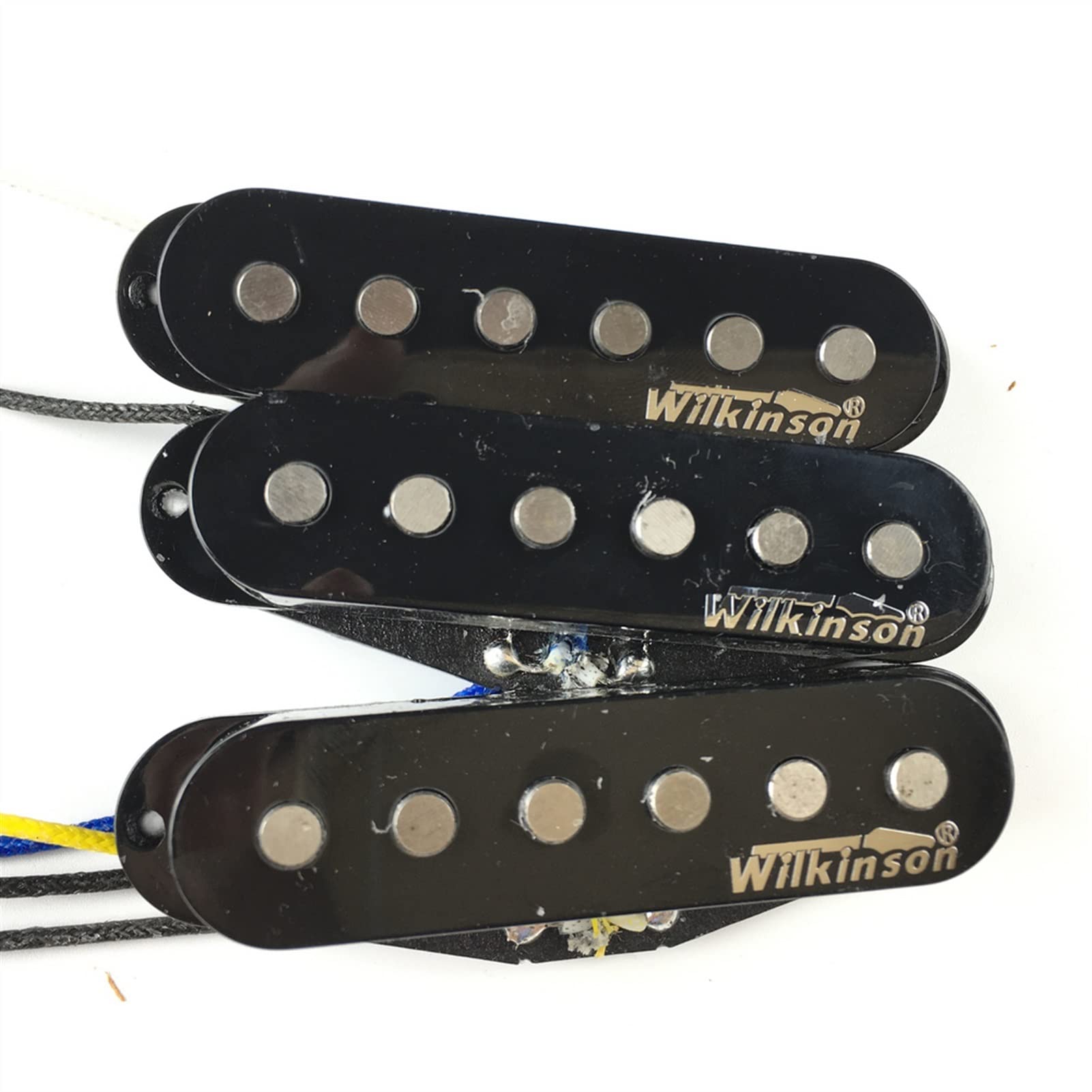 Pastillas de guitarra de bobina simple Alnico V, pastillas de guitarra eléctrica negras para guitarra ST Set pastillas