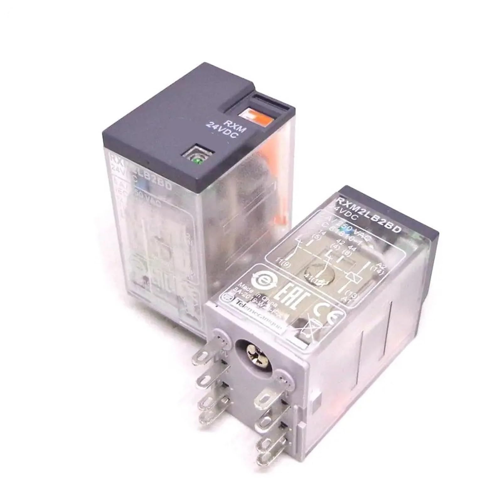 NACODLUL Relay 5PCS RXM2LB2BD RXM2LB2P7 RXM2LB2B7 RXM2LB2F7 RXZE1M2C 2CO 5A 24VDC 24VAC 230VAC 120VAC