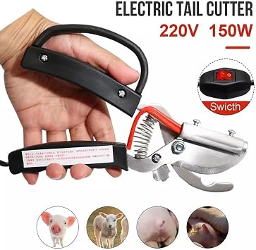 Pig Electric Heating Tail Clamp Cutter Tail Clamp Piglets Tail Cutting Plier Cutting Docked Tail Pig Sheep Goat Farm Equipment