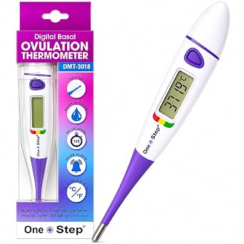 Digital Basal Ovulation Thermometer with Flexible Tip | Accurate BBT Tracker for Fertility & Family Planning | Dual Mode Celsius/Fahrenheit | Fever Alarm for Women s Health Monitoring