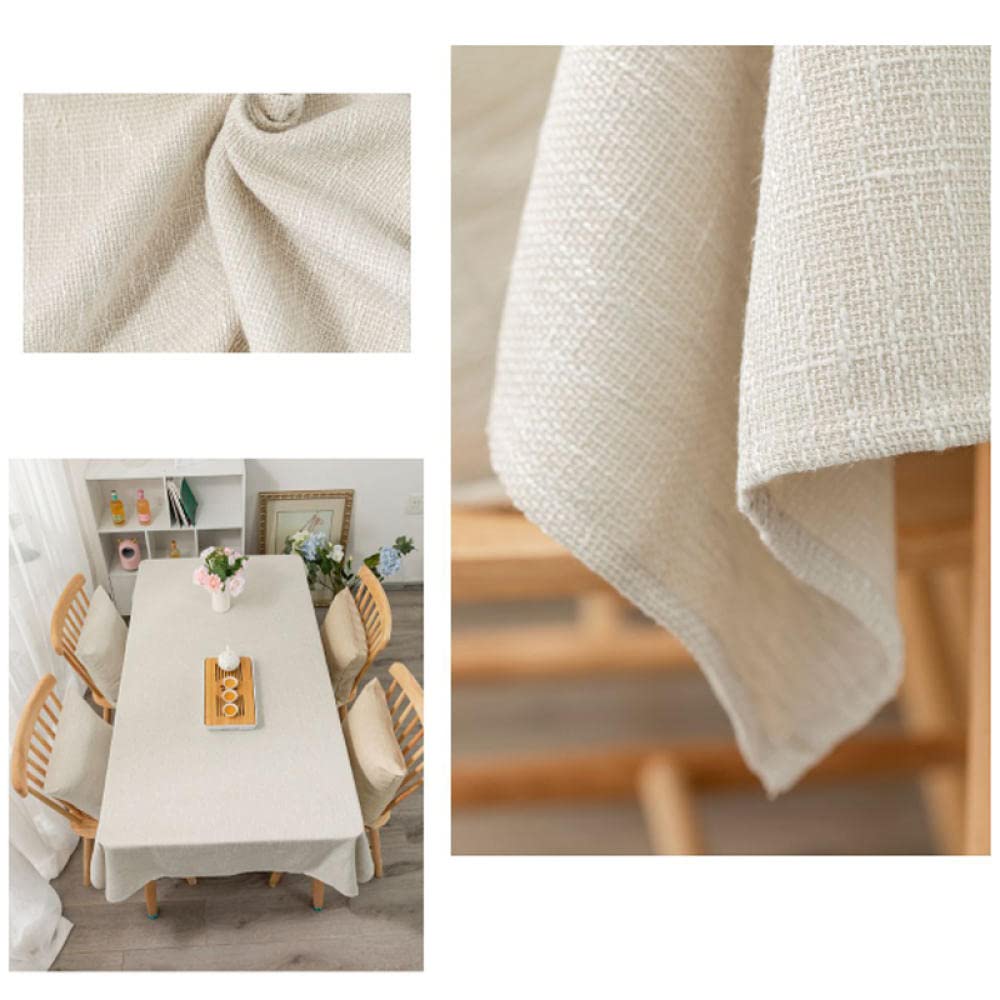 Manteles Antimanchas Mantel Rectangular Algodón Grueso para de Hogar Picnic del Hotel Tienda de Café Rojo 140 × 240cm
