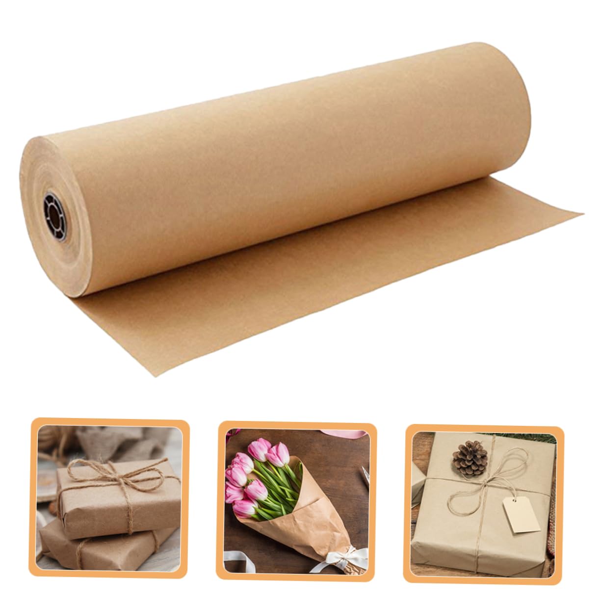 Papel Kraft para Envolver Regalos de Cumpleaños, 2 Rollos