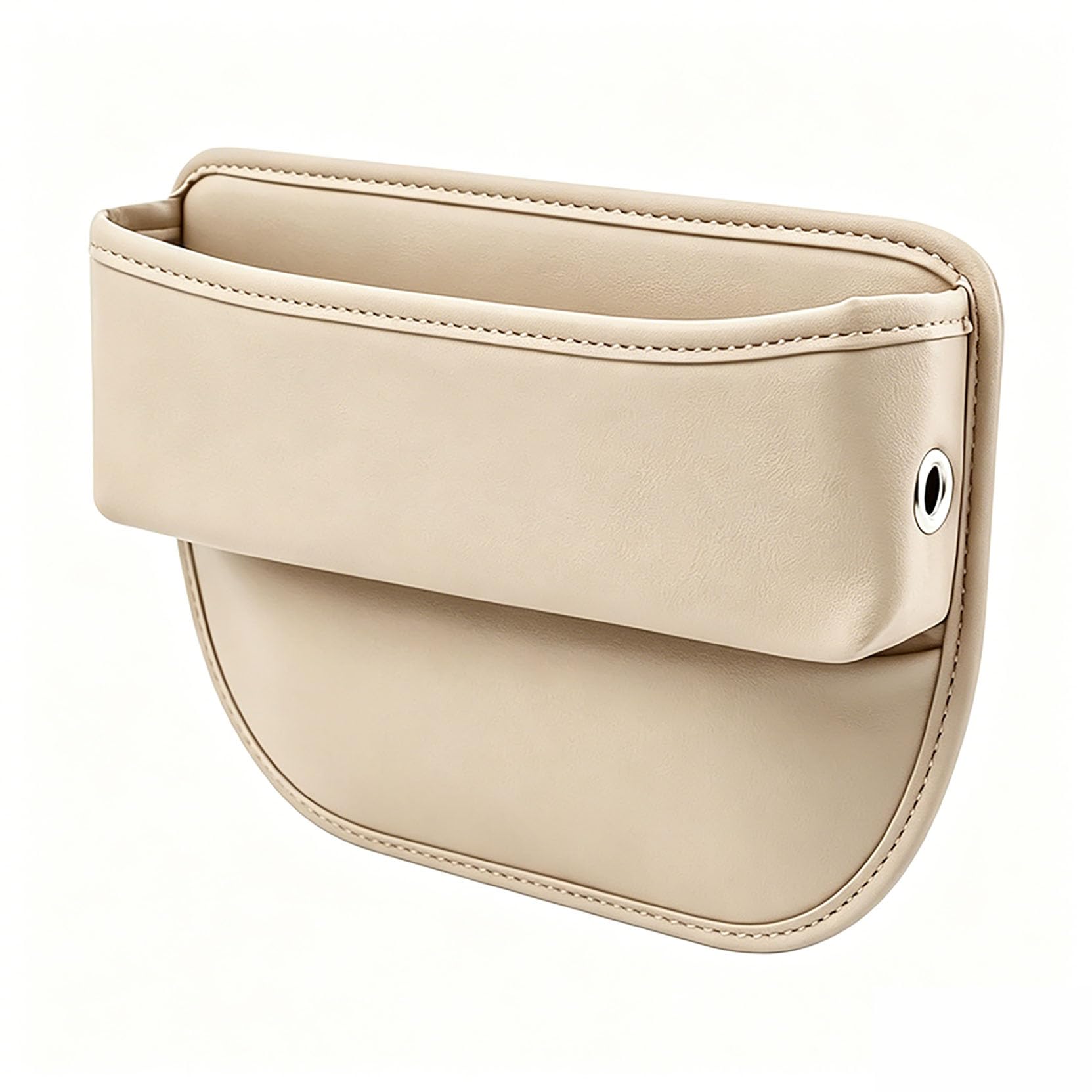 YMXFENBINGFAFAFA Car Seat Gap Filler Organiser for Kia Picanto JA 2017-2026, Pocket Storage Box Interior Accessories Console Side Pocket Holder Catcher for Phone,Beige