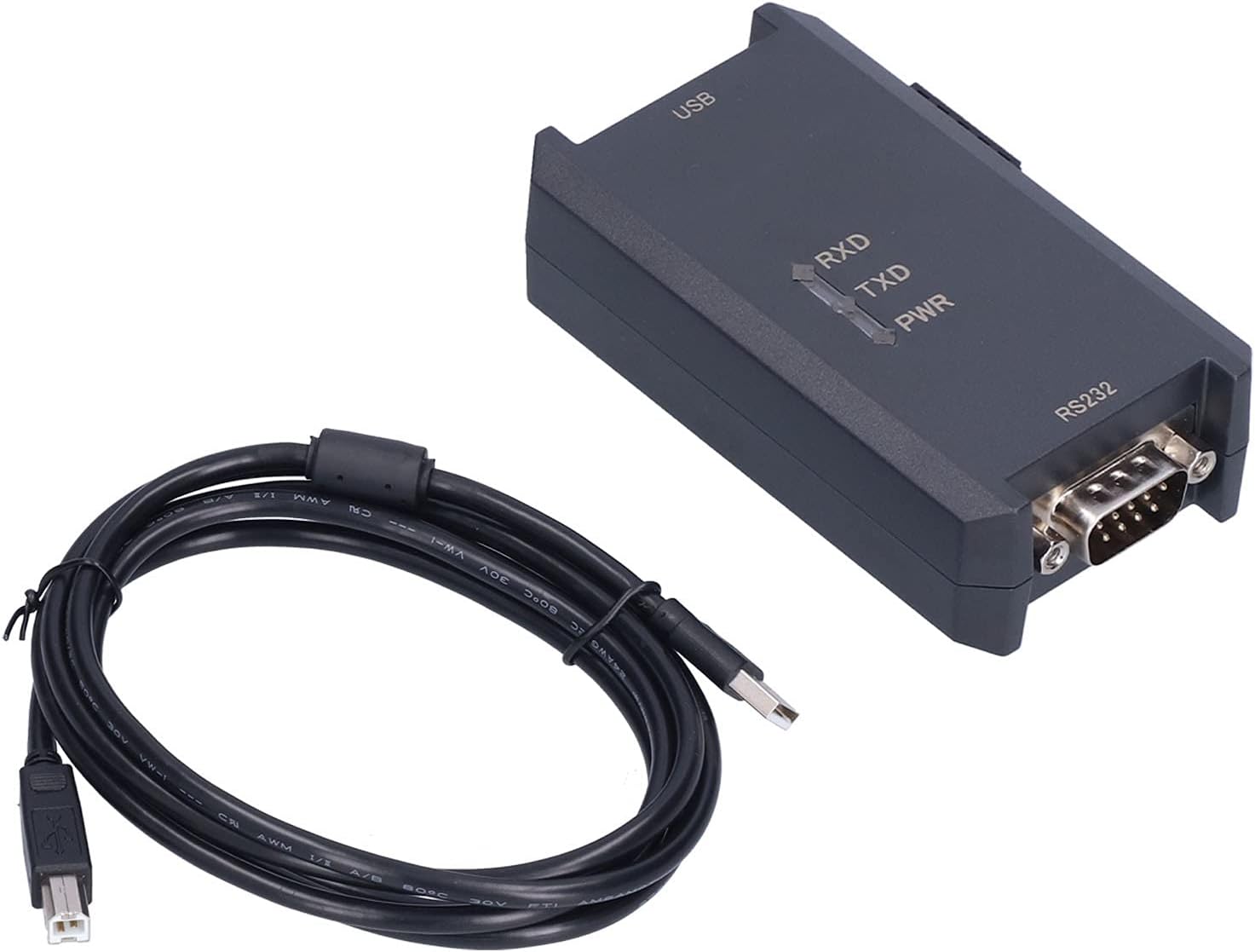 USB to RS232/RS485/RS422 Isolated Serial Adapter, 300-128000 BPS, Black ABS, Industrial Automation