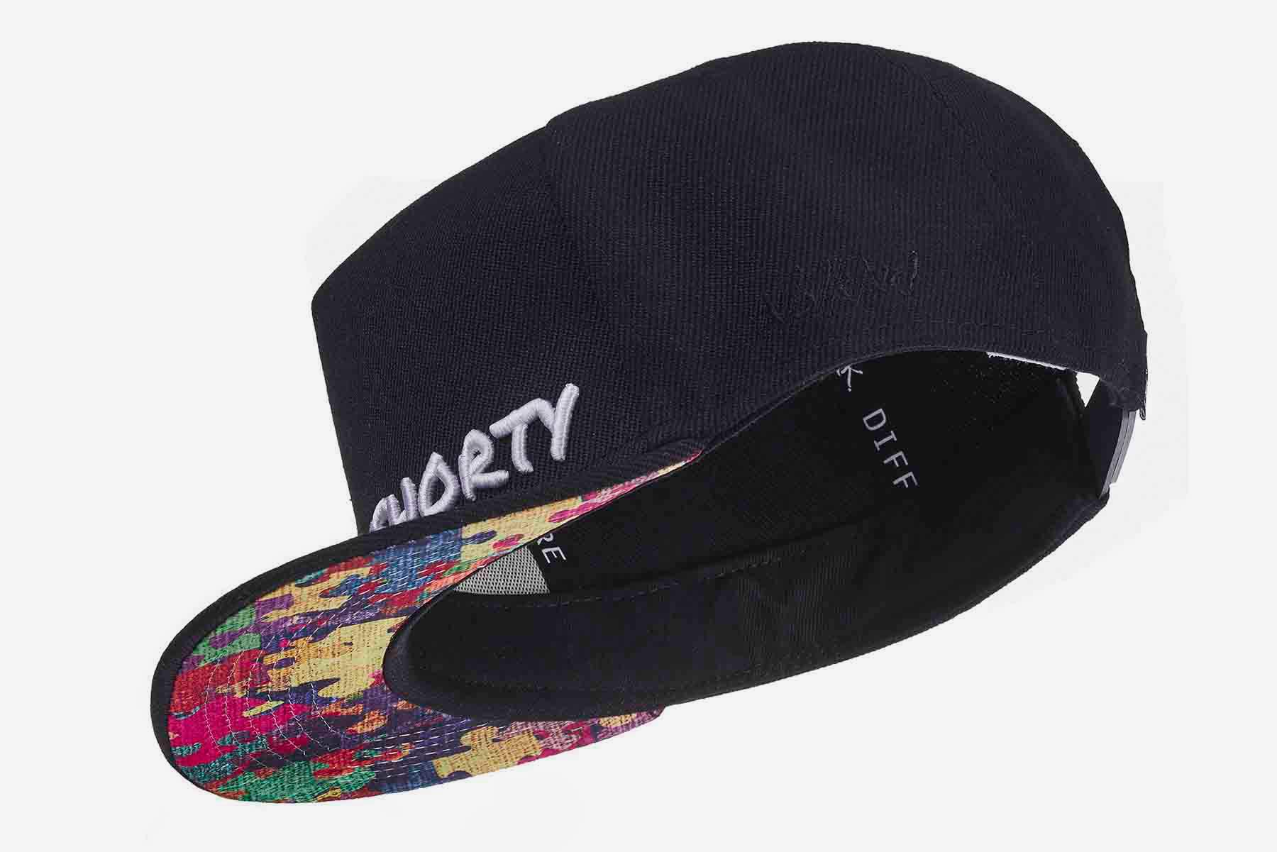 Nebelkind Snapback-Cap-Herren Damen, Flat Brim minimal Curve Kappe mit Stickerei, Shorty, Einheitsgröße OneSize Größenverstellbar Unisex Basecap Streetwear Style Cap mit geradem Schirm