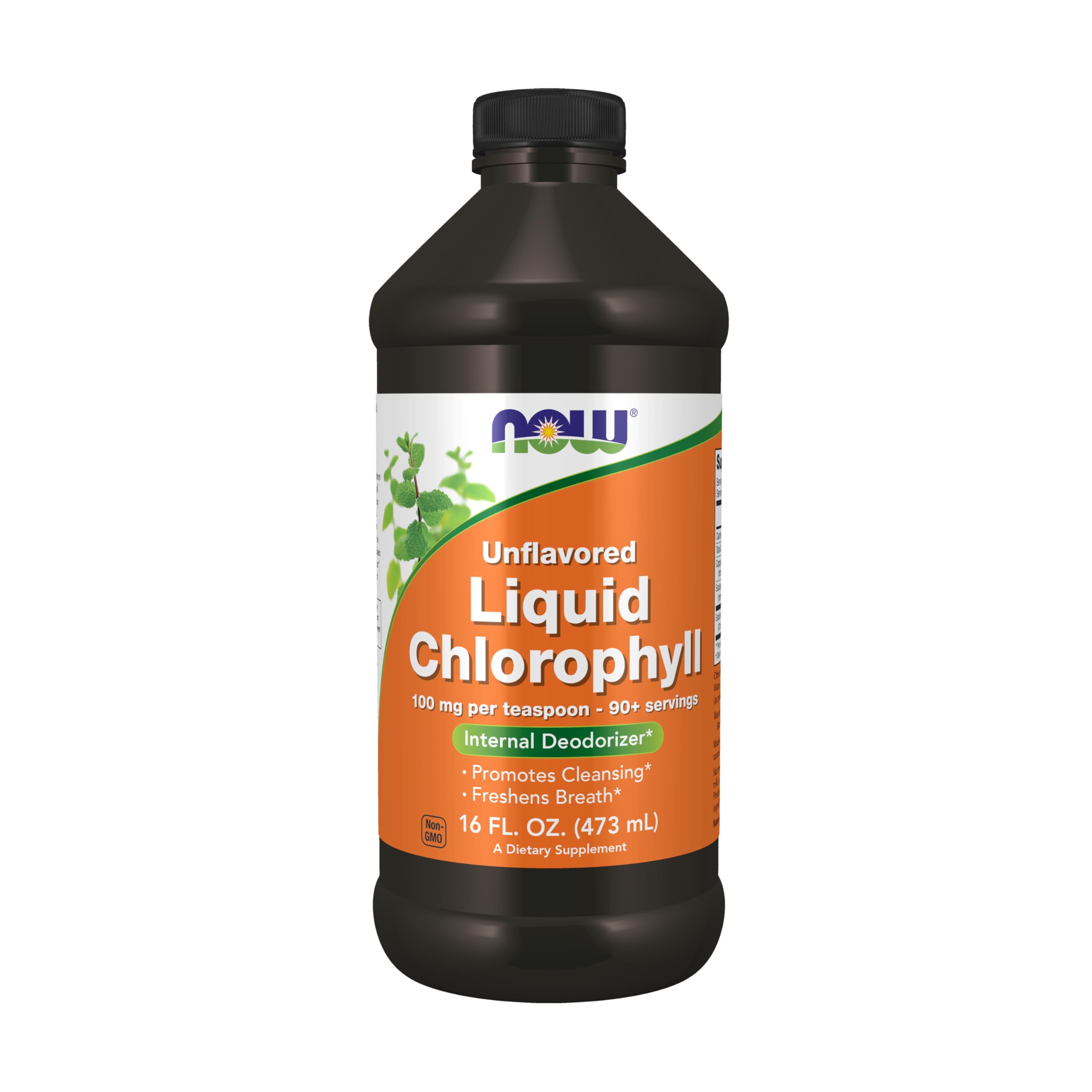 Now Foods Supplements, Unflavored Chlorophyll Liquid, 100 mg per Teaspoon, 16 fl. oz.