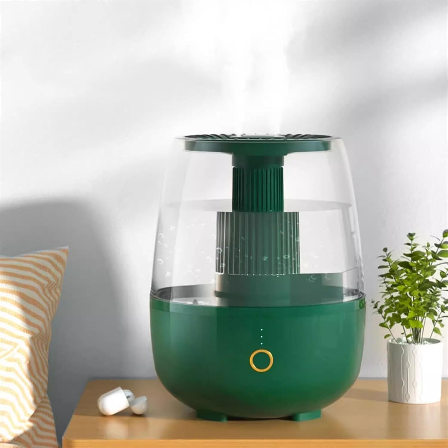 per Uso Domestico Umidificatori Umidificatore Invernale Casa Camera da Letto Idratazione Muta Idratante Spray Macchina Desktop USB Ricarica Purificazione Umidificatore d'Aria(White)