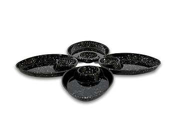 Dynamite Melamine Serving Tray for Everyday Use, Dishwasher Safe Chip & Dip Tray Combo Pack (Pack of 4)