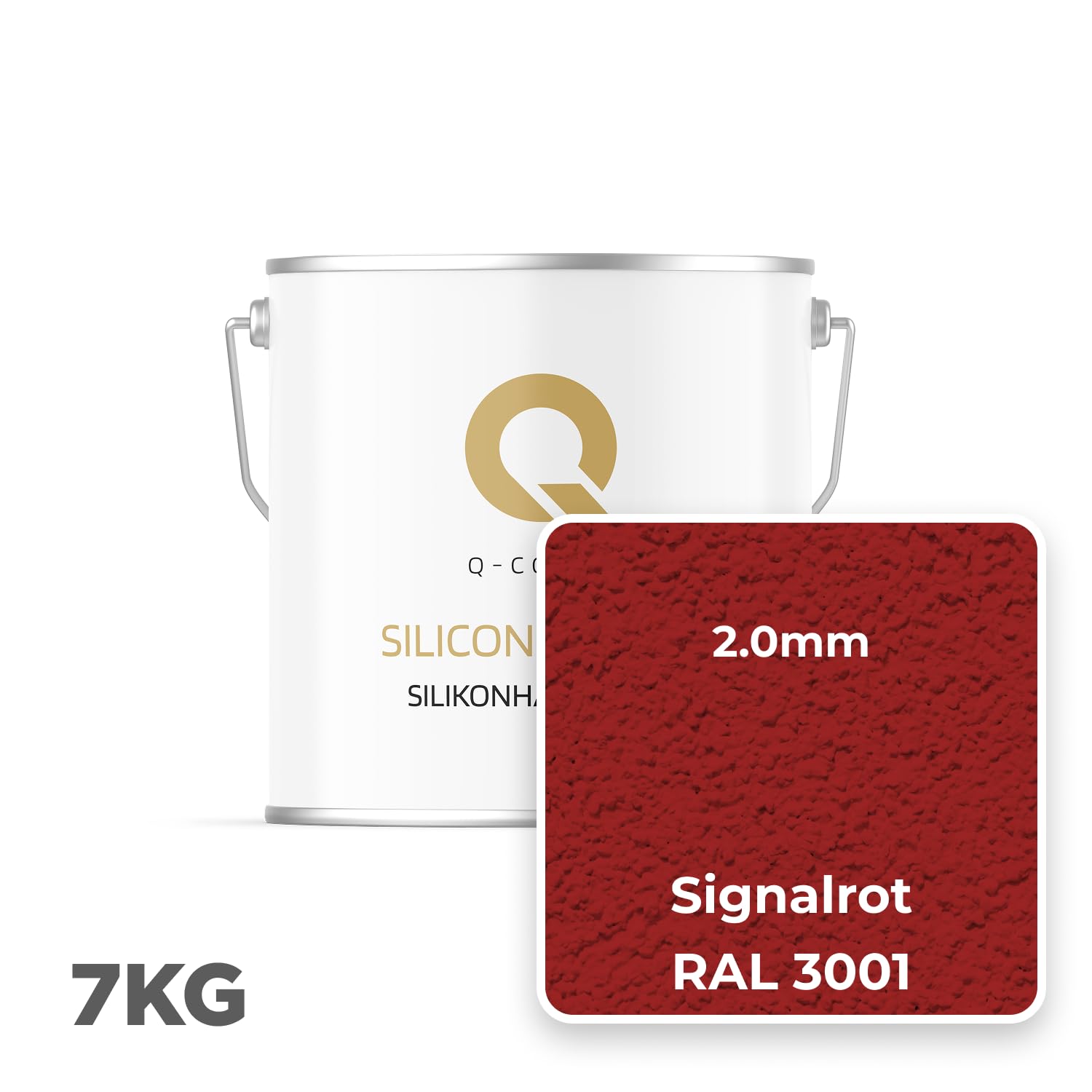 Intonaco In Resina Siliconica Rosso Segnale RAL3001 7kg 2mm