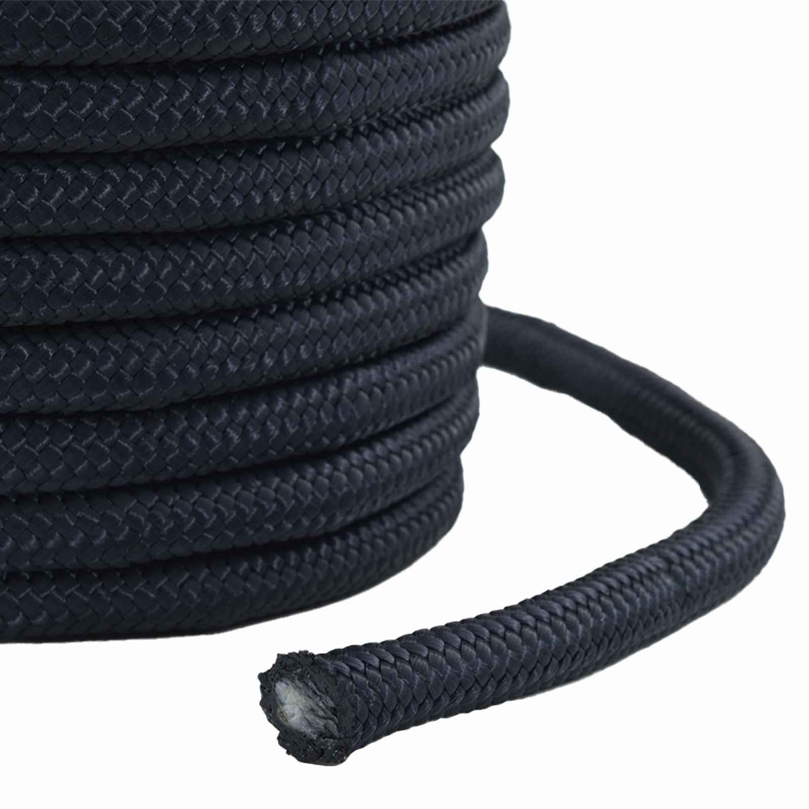 Cuerda para barco azul real, 25 m, poliéster, resistente a los rayos UV, resistente a la intemperie, para puerto, mar y exterior, para tensar y asegurar