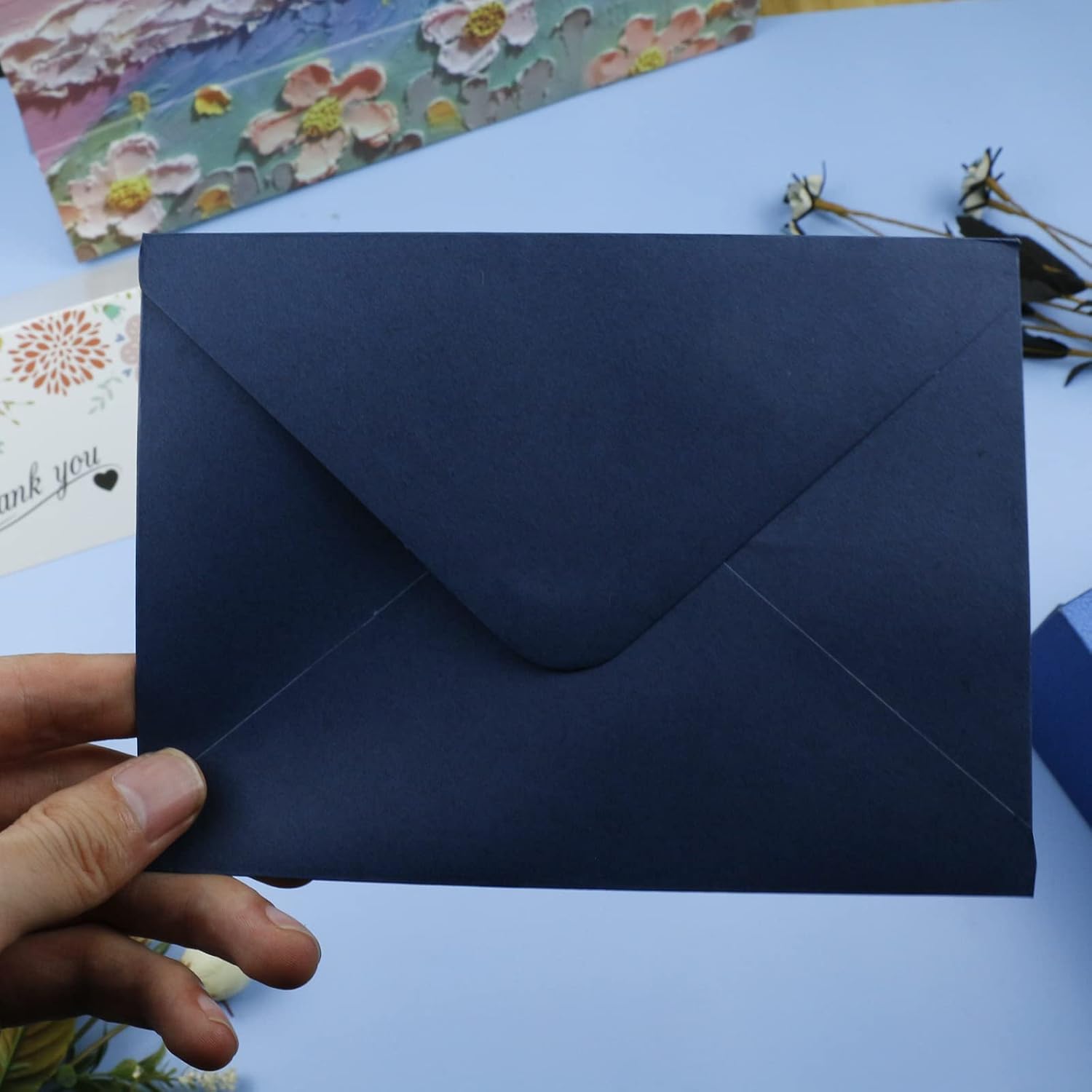 100 Pack 4x6 Navy Blue A6 Envelopes for Invitations, Postcards, Photos - Used for Graduation, Wedding, Baby Shower image 5