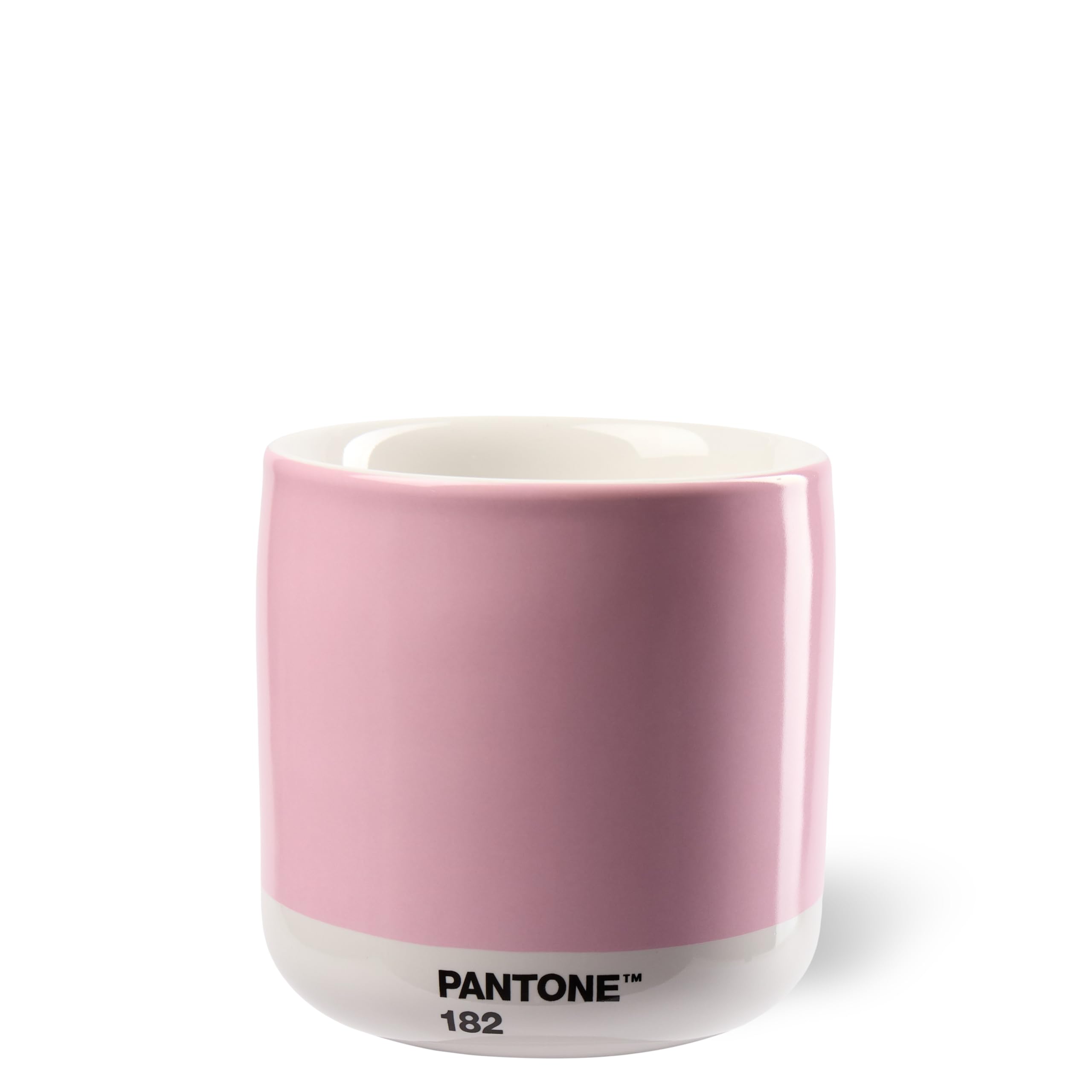 Copenhagen design Pantone Latte Cup - Double Wall Thermo - Cappuccino Handleless Mug - 7.44oz/220ml, Light Pink 182