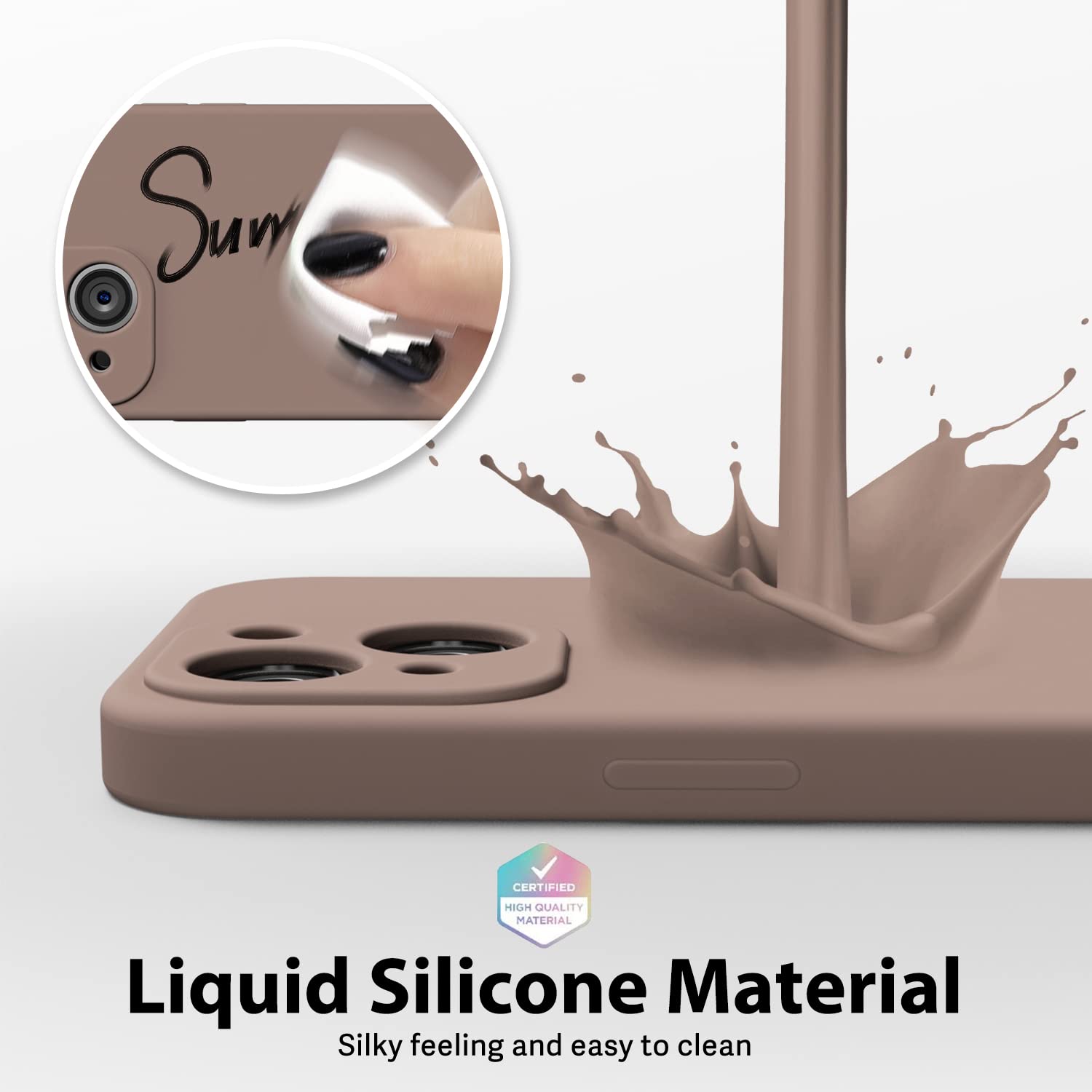 Aitipy Compatible With IPhone 13 Pro Max Case, Slim Soft Gel Rubber TPU Material