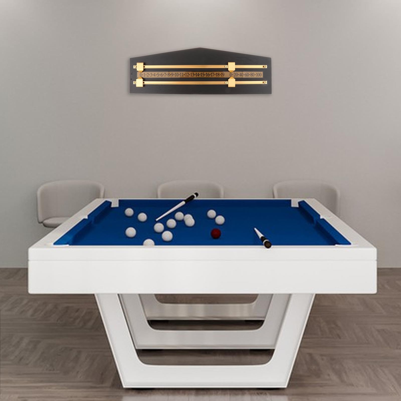 Colaxi Tavola segnapunti da biliardo da biliardo,Shuffleboard Scoreboard Arbitro Gear Scorer Board,Tabellone segnapunti in legno Snooker Score Keeper Snooker Scoreboard