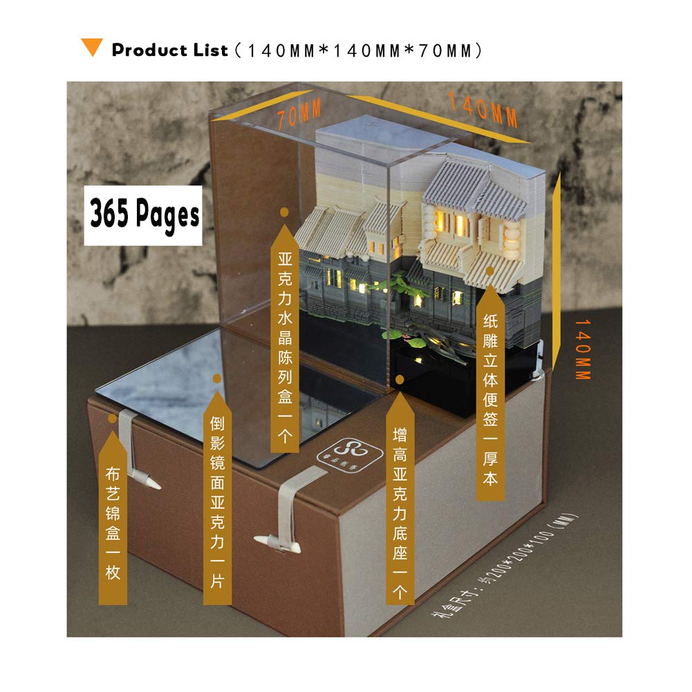 Note Paper Art Building Block 3D Notes Convenience Stickers Papers Card Craft Creative Postnotes, 1 szt., 160 arkuszy (7)