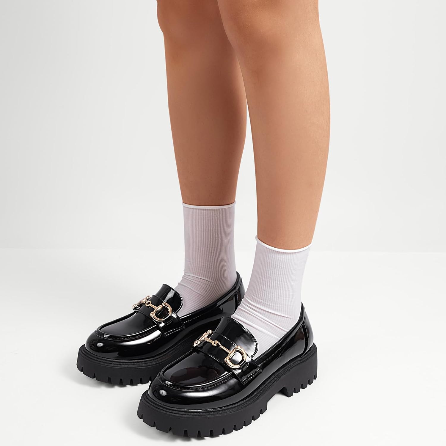 MUSSHOE Loafers for Women Platform Chunky Comfortable Slip-On Womens Loafers Fashion Business Work Dressy Casual Shoes - Image 6