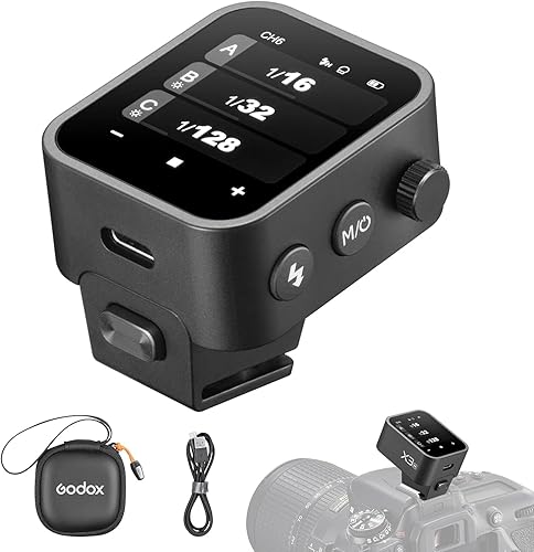 Miniatura 9 de Disparador de flash Godox X3 X3-C para Canon, pantalla OLED de alta definición, función HSS TTL TCM de 1/8000 s, transmisor de carga USB-C