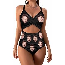 Custom Face Swimsuits for Women|Custom Bathing Suit with Face Bikini|Personalized Swimsuits 4th of July