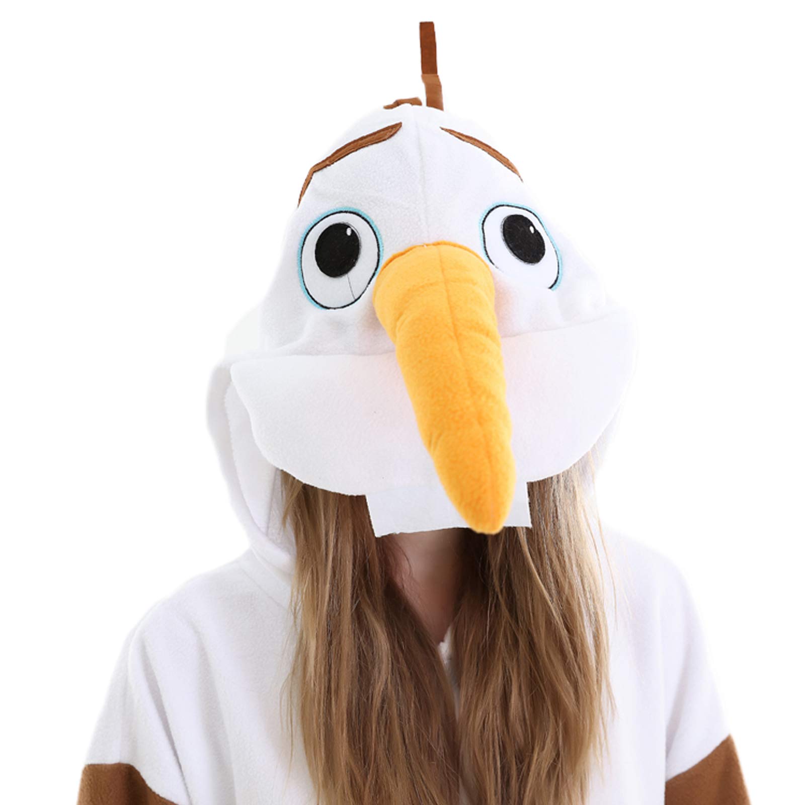 Costume combinaison Relaxo Olaf - Combinaison en forme d’animal - Pyjama pour femme, homme, adulte - Déguisement pour carnaval, Halloween, cosplay