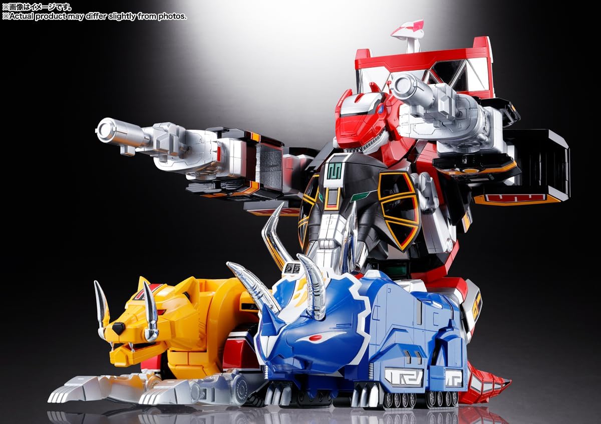 Soul of Chogokin Dinosaur Squadron Jewranger, Beast Emperor GX-72 Large Beast God & GX-78 Dragon Caesar, Approx. 10.2 inches (260 mm), ABS & PVC & Die-Cast Pre-painted Action Figure
