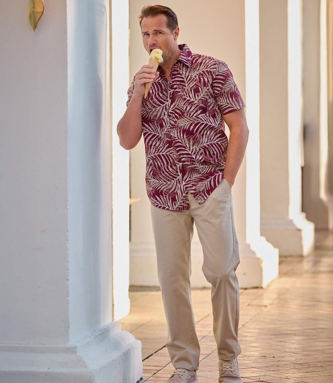 ATLAS FOR MEN - Camicia da Uomo - Manica Corta - Disponibile nelle Taglie Grandi da M a 5XL