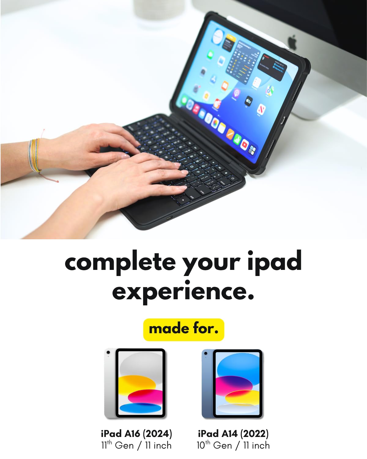 Amazon.co.jp: Macally 頑丈なキーボードケース iPad 第11世代 (A16