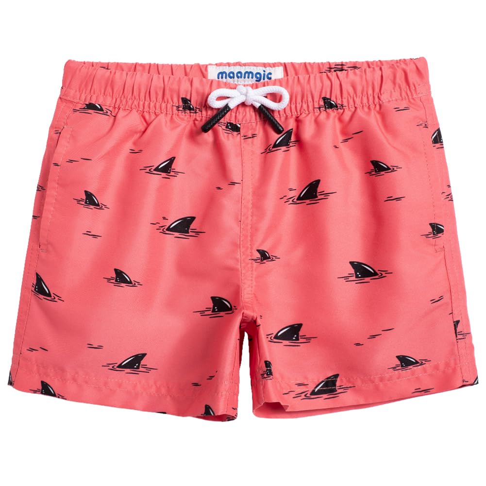 MaaMgic Badehose Jungen Sommer Badeshorts Schnelltrocknend Boardshorts mit Netzfutter Taschen und Verstellbarem Tunnelzug Urlaub Shorts