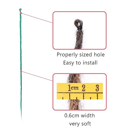 Miniatura 130 de Leeven Extensiones de rastas grises de 40 hebras, de 18 pulgadas, hechas a mano, suaves, de 0.2 in de ancho, extensiones de cabello sintético