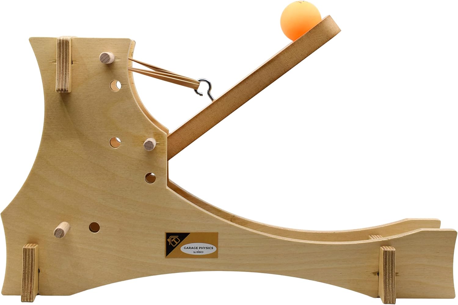 EISCO High Power Catapult Kit - Build Yourself - STEM Learning - Comes Explore Force, Acceleration, Hooke's Law & More - Garage Physics